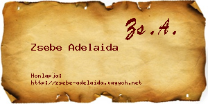 Zsebe Adelaida névjegykártya